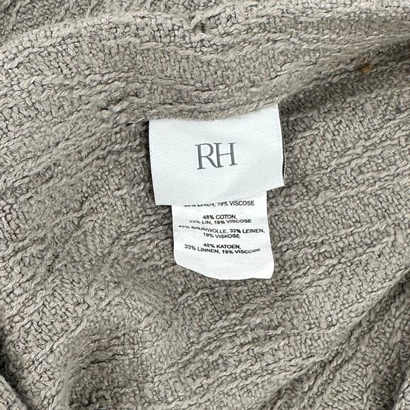 Restoration Hardware Textured Chevron Pillow Sham Lot Of 2 Standard Size Fog - Picture 6 of 8
